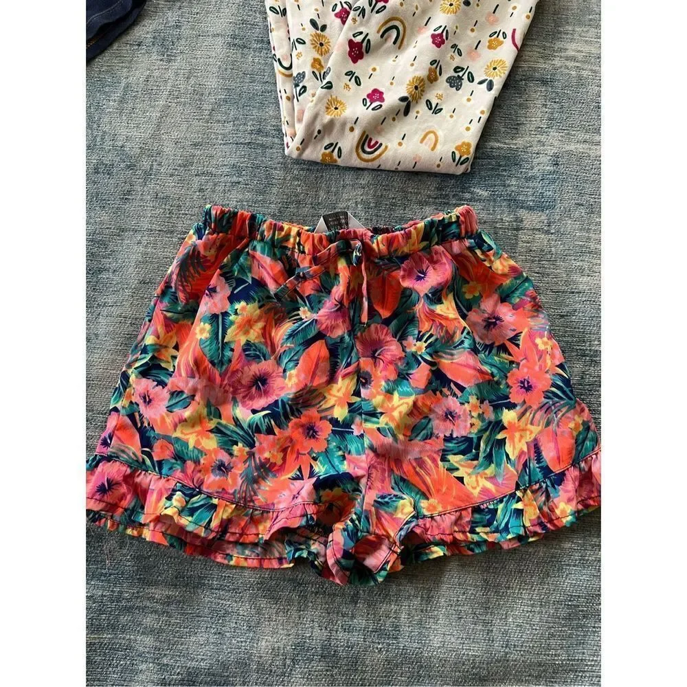 Justice Primark Girls Clothing Mini Lot Long Sleeve Tee Pants Shorts Size 7 - 8